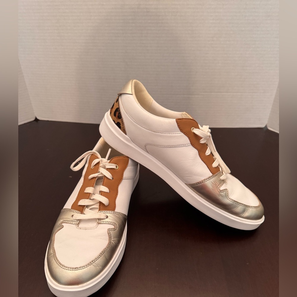 Cole Haan Grand Crosscourt Modern Tennis Optic White/Gold Metallic Sneakers